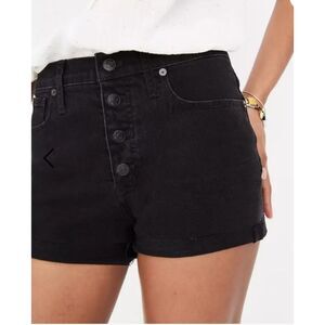 Madewell High Rise Button Up Shorts with Frayed Folded Hems GUC Size 32